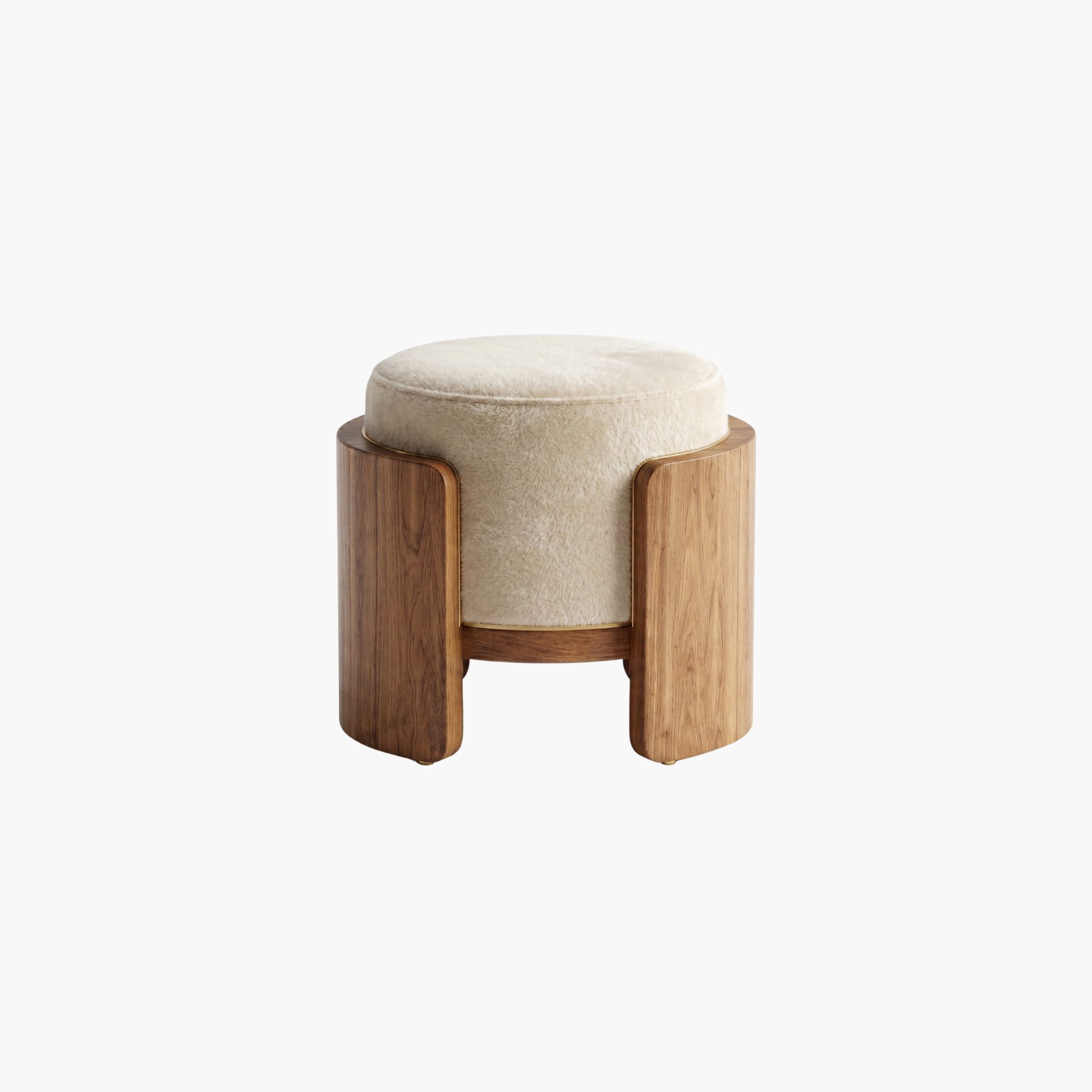 Image of The Crescent Bouclé Ottoman