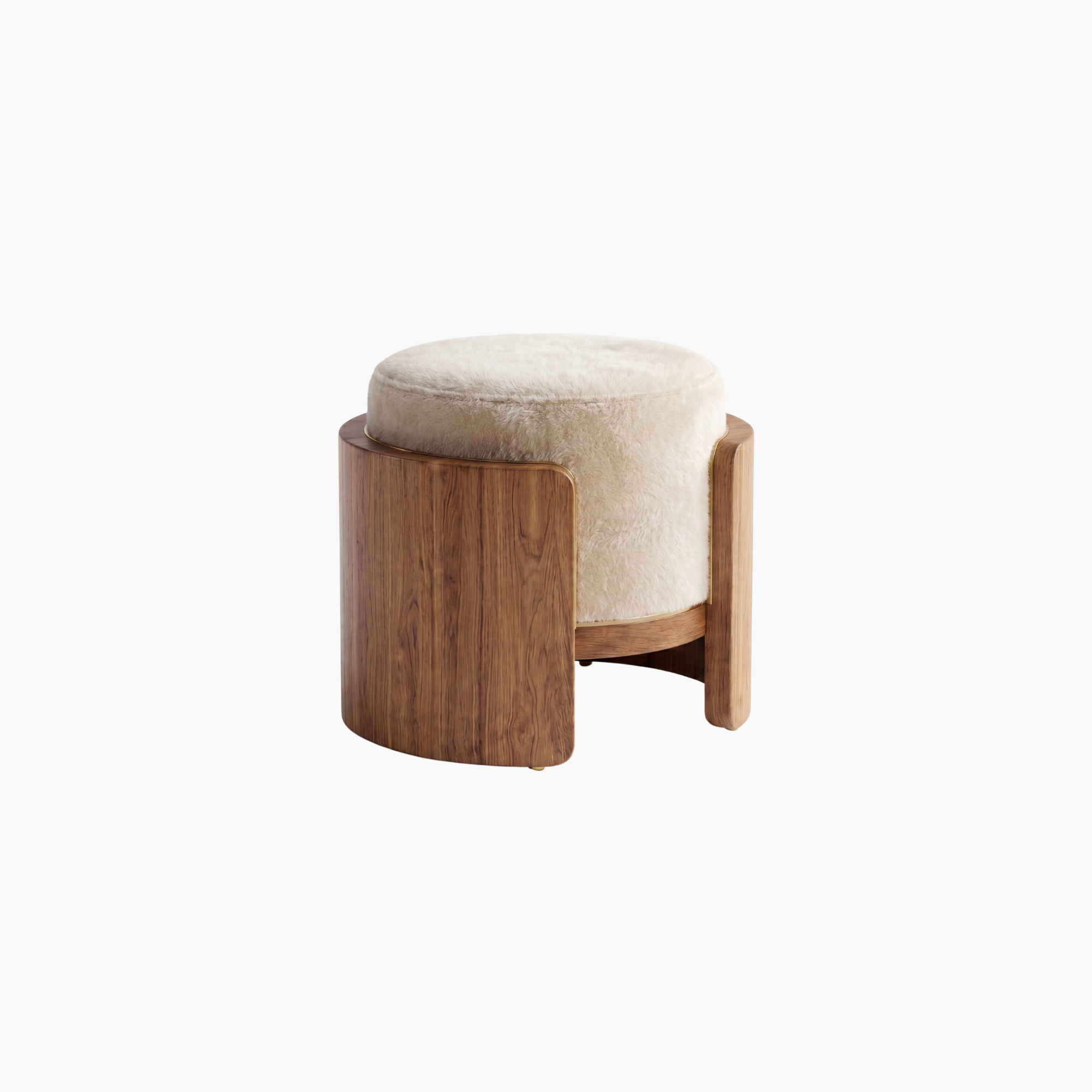 Image of The Crescent Bouclé Ottoman
