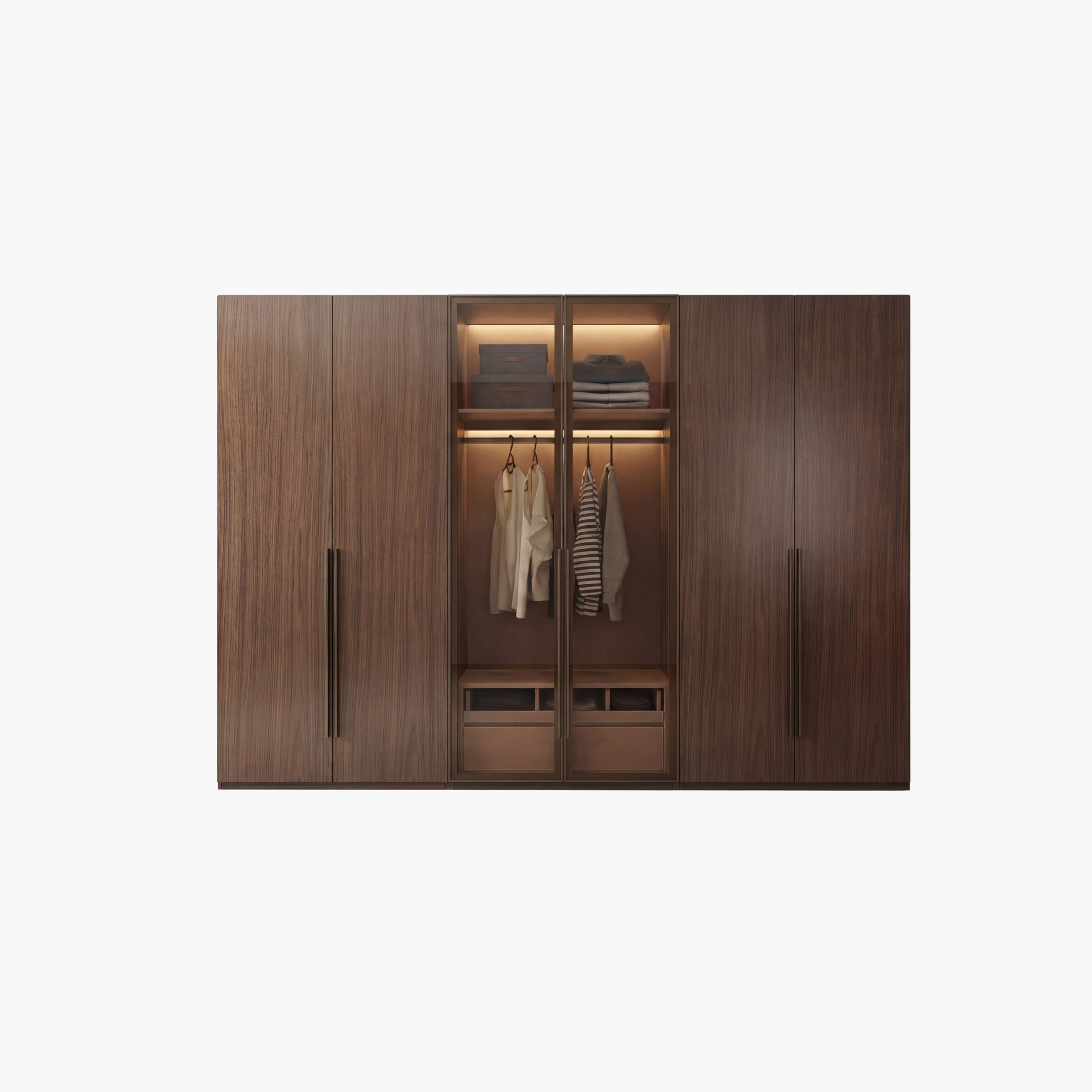 Image of The Galleria Walnut Showcase Wardrobe