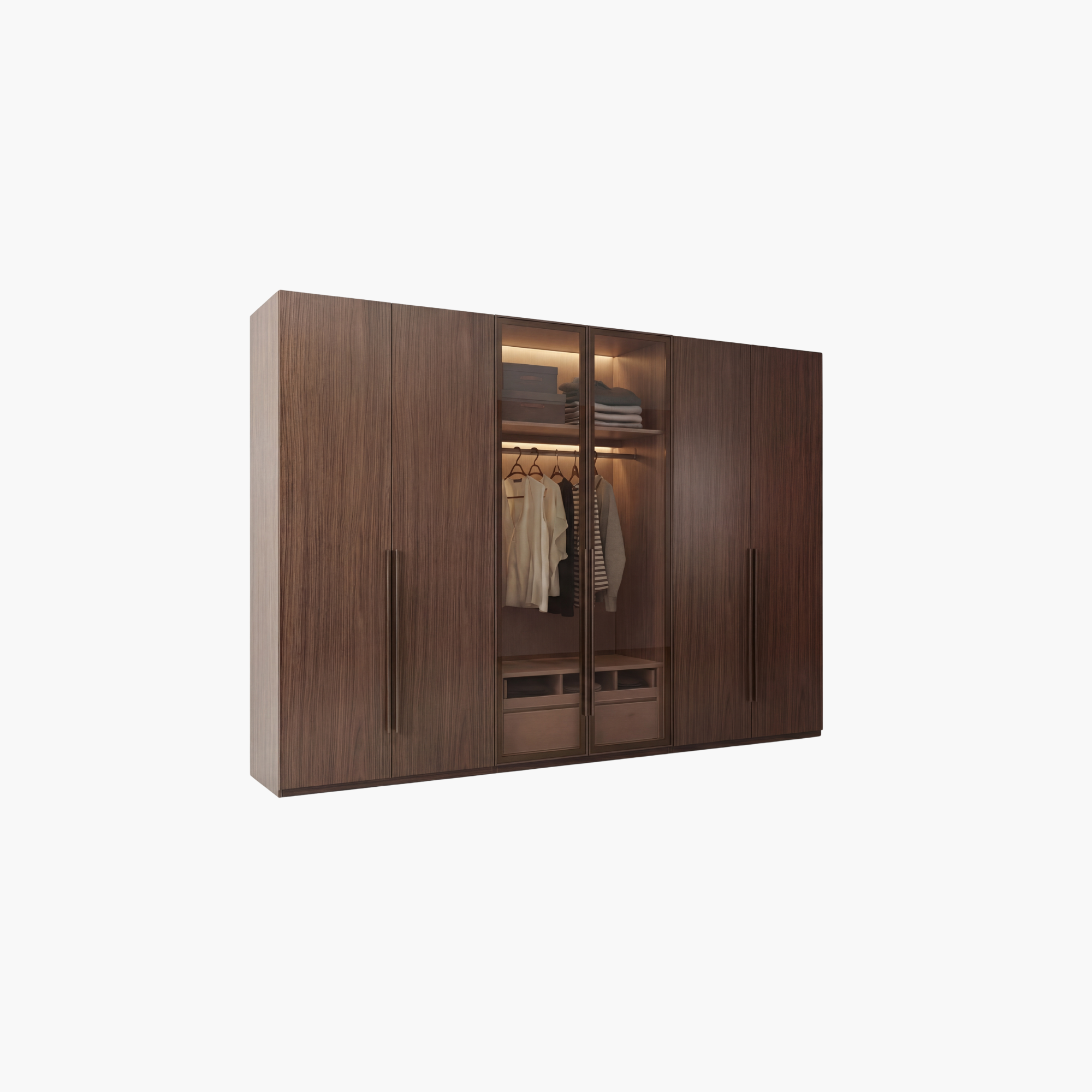 Image of The Galleria Walnut Showcase Wardrobe