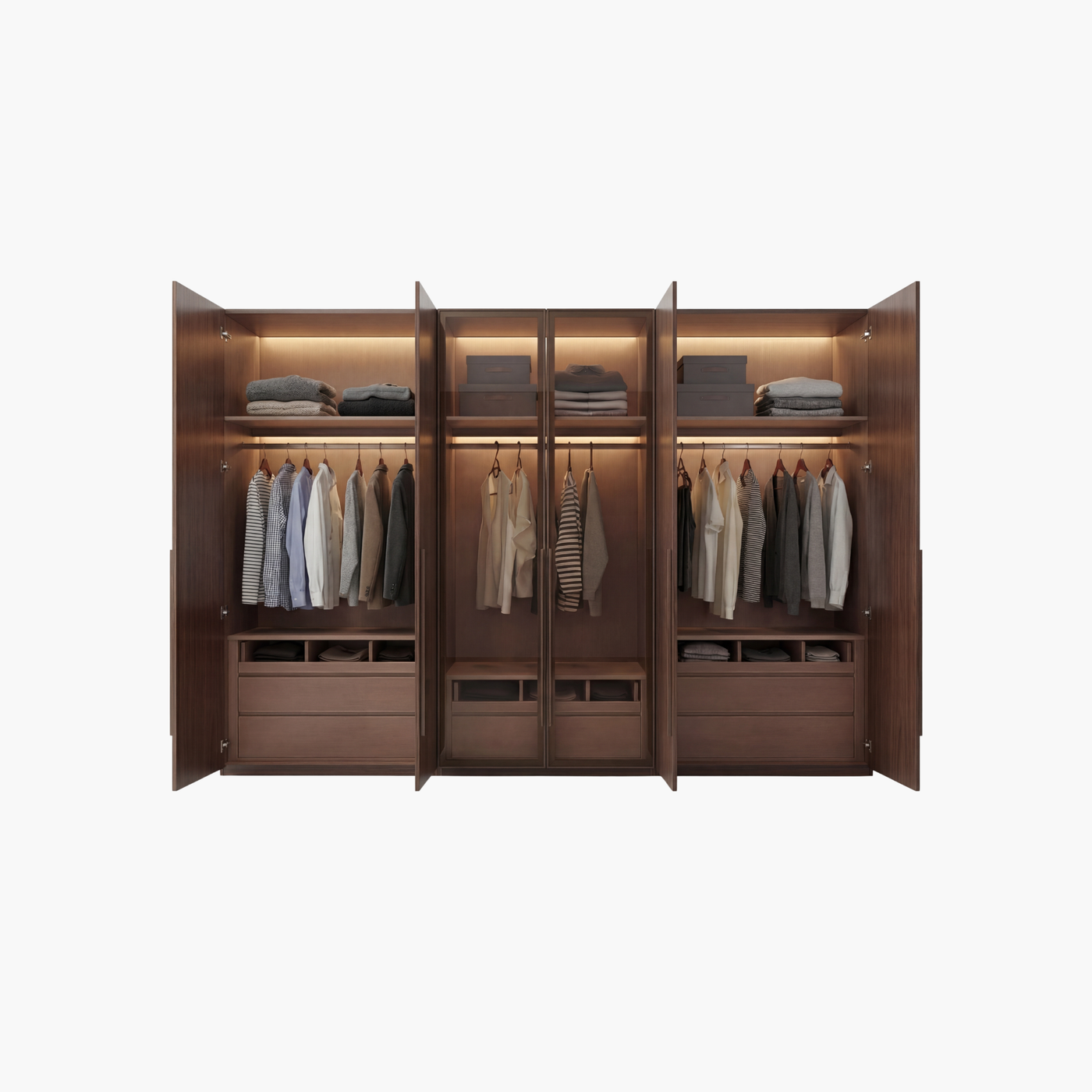 The Galleria Walnut Showcase Wardrobe