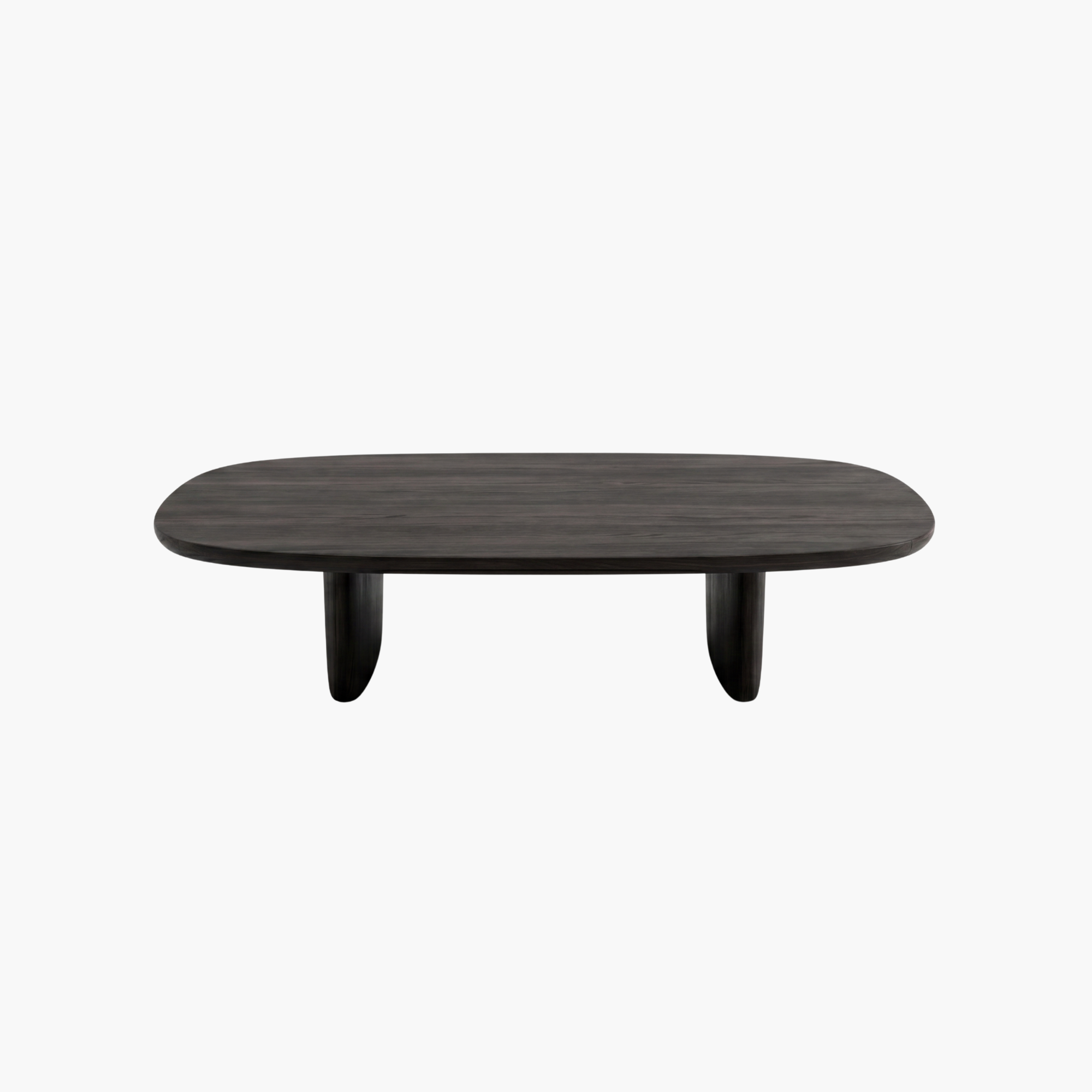 Image of Sculptural Dark Wood Coffee Table