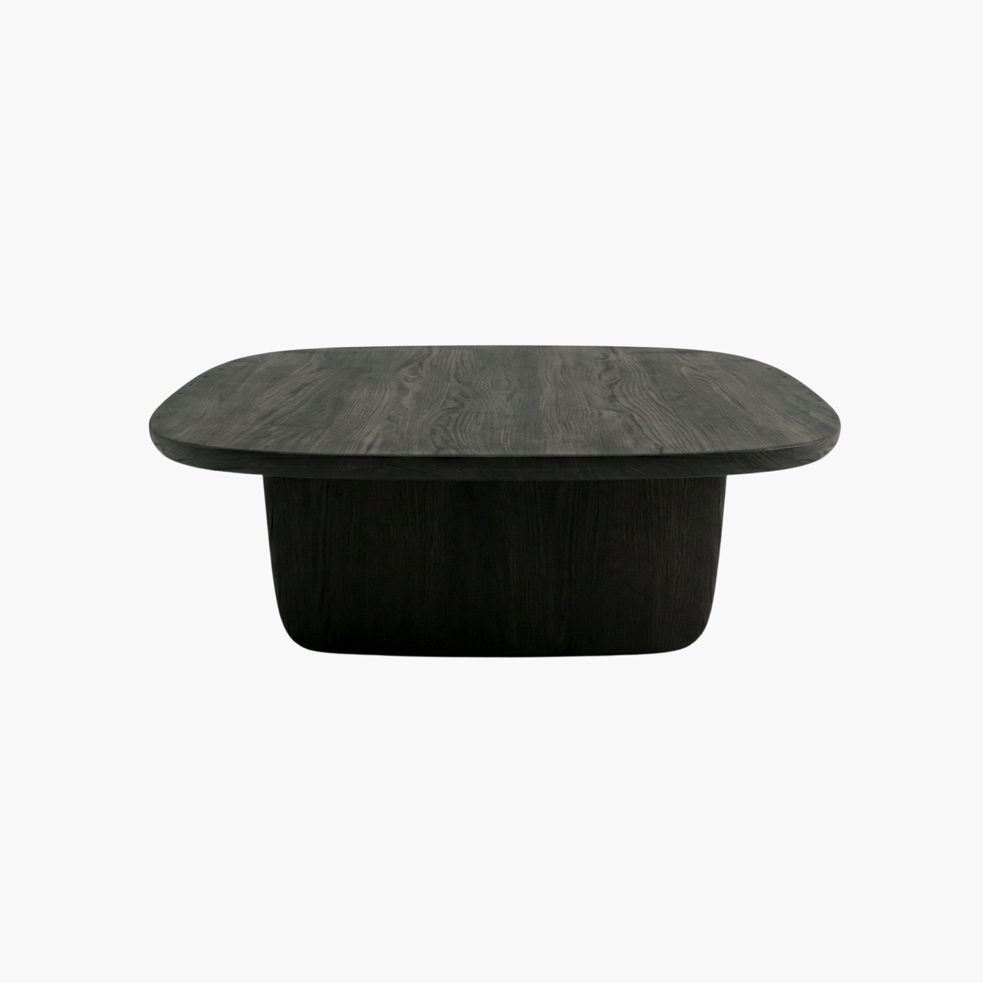 Sculptural Dark Wood Coffee Table