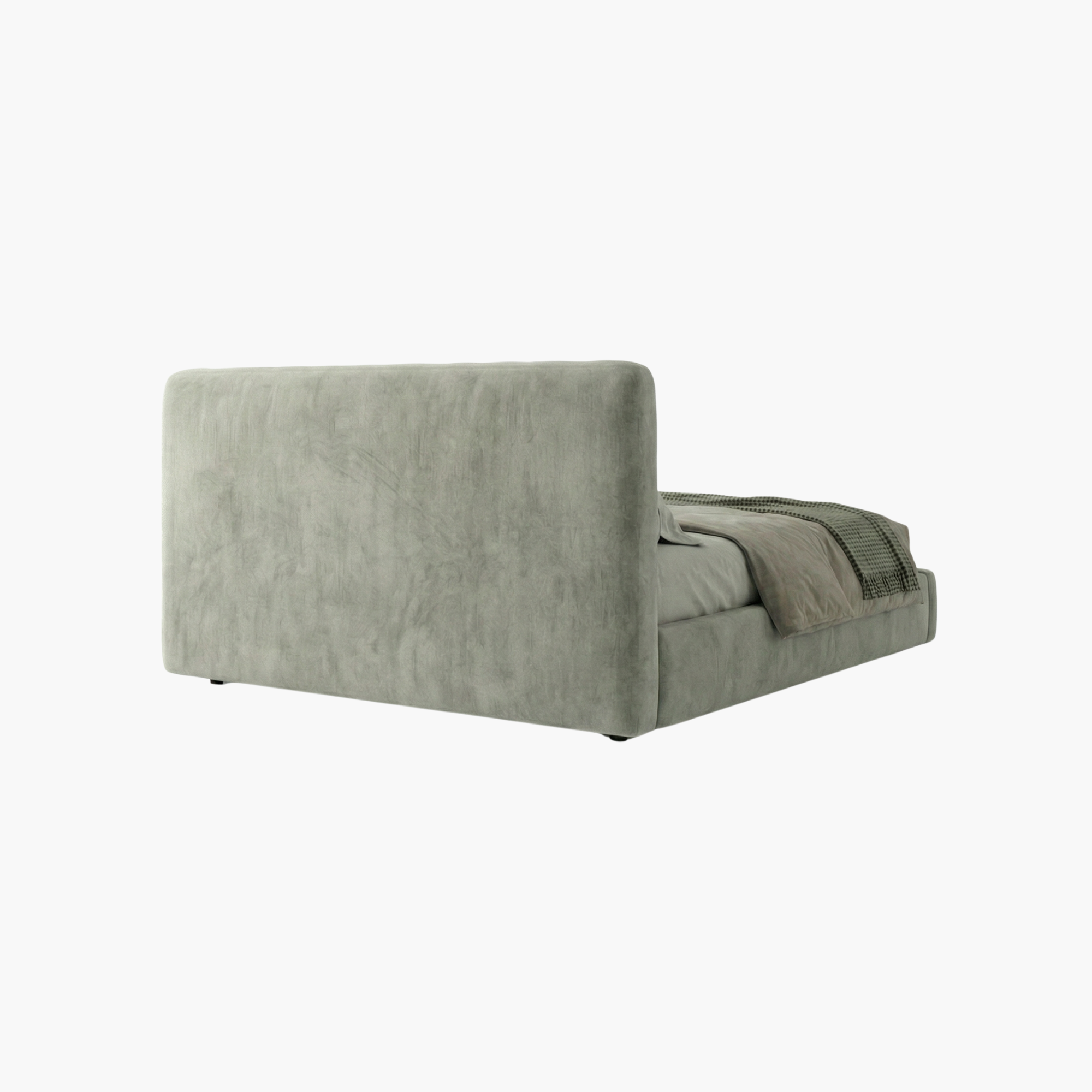 Image of Plush Velvet Platform Bed
