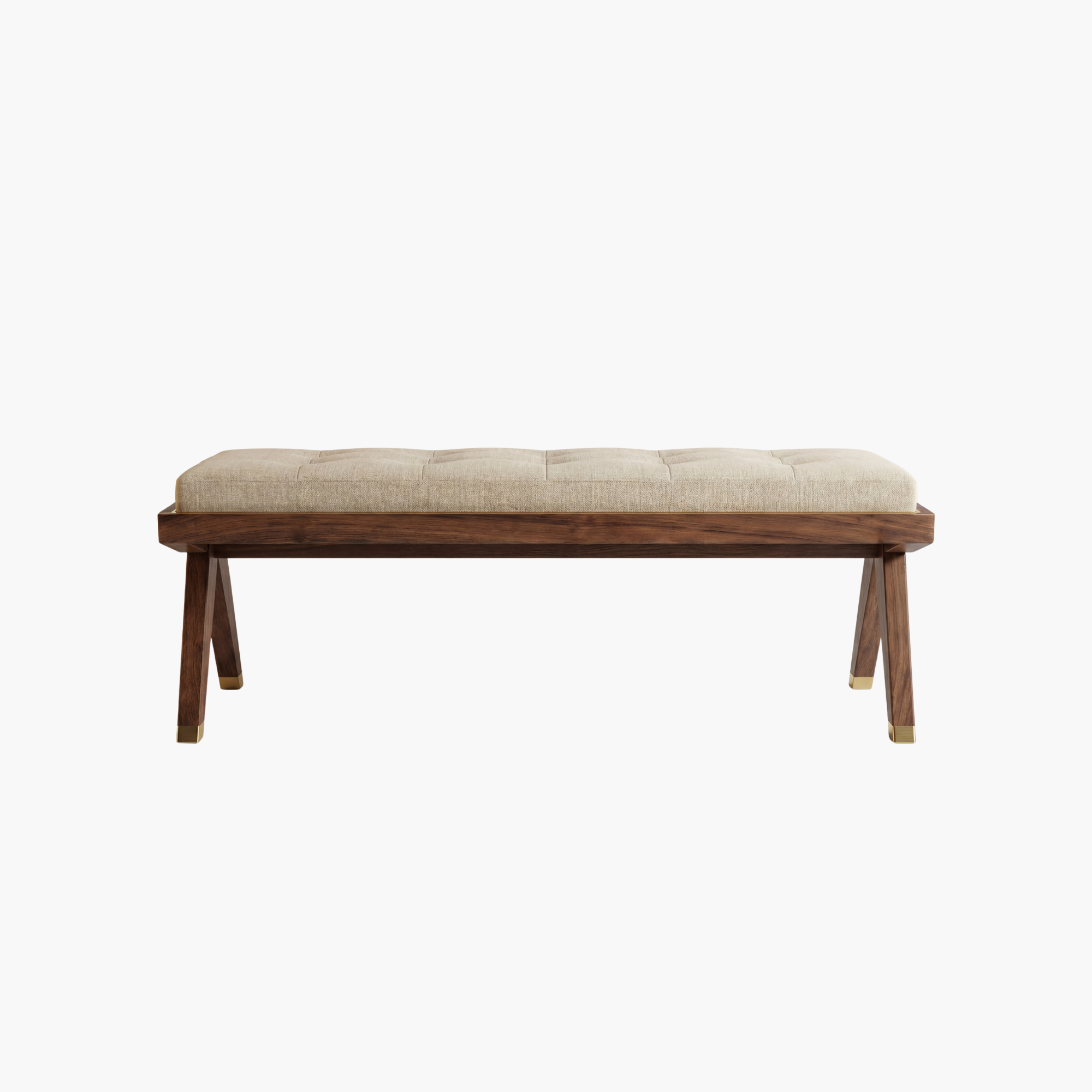 Image of The Solstice Mid-Century Tufted Bench