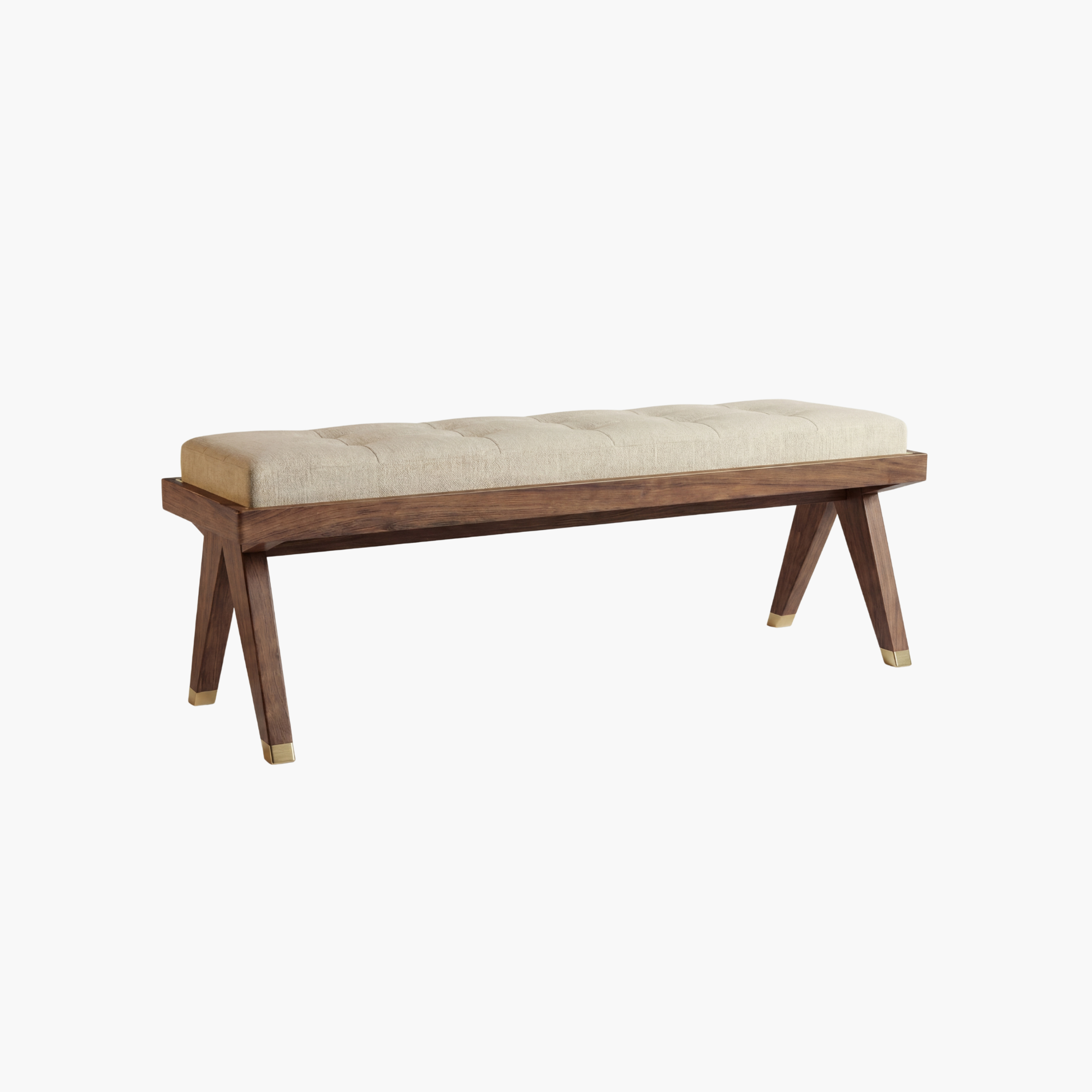 Image of The Solstice Mid-Century Tufted Bench