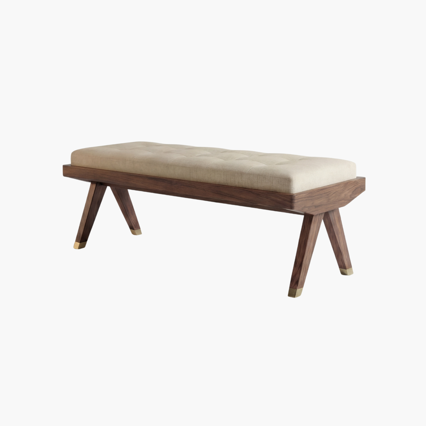 The Solstice Mid-Century Tufted Bench