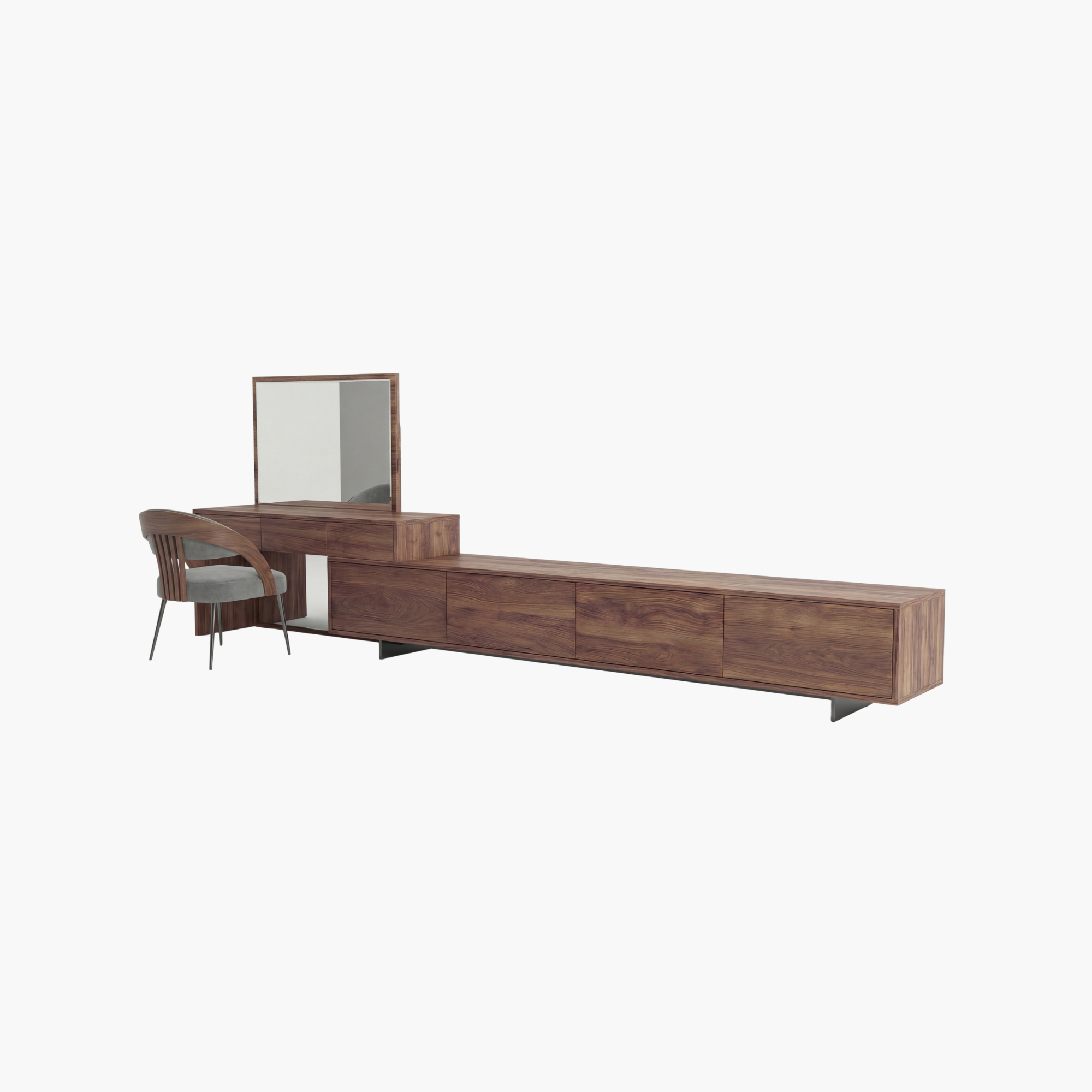 Image of The Amsterdam TV Console and Vanity Set
