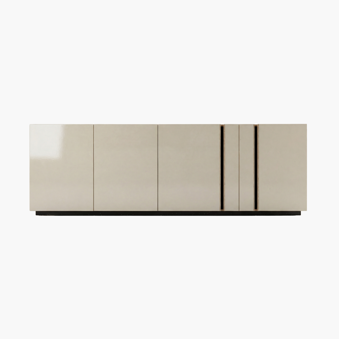 Modern Beige High-Gloss Buffet