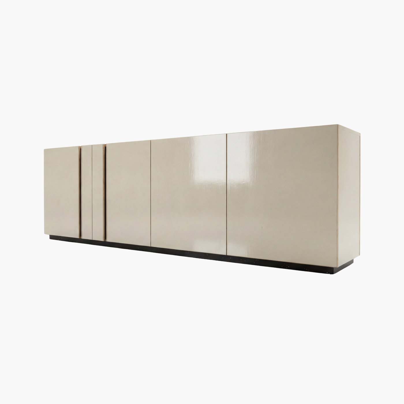 Modern Beige High-Gloss Buffet