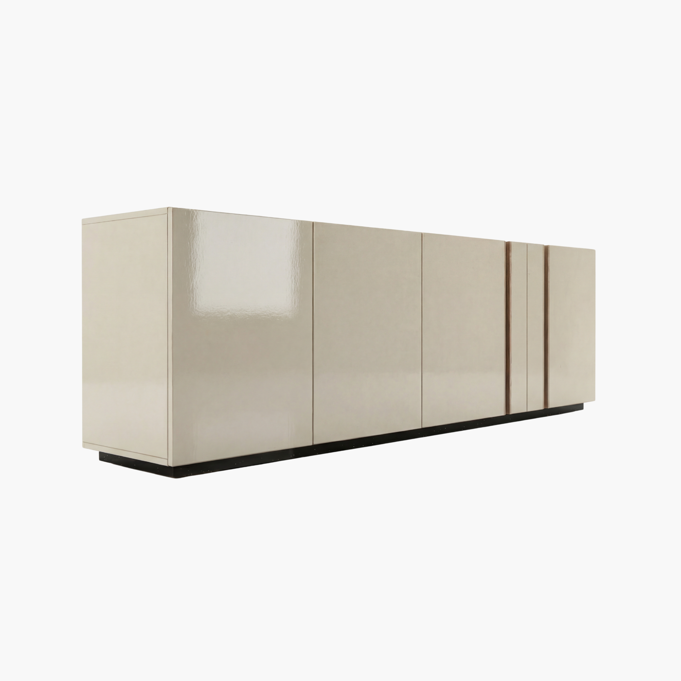Modern Beige High-Gloss Buffet