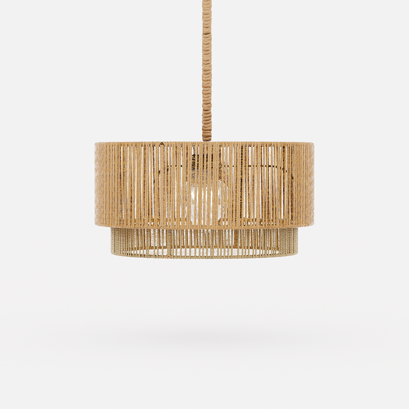 Hand-Woven Bongos Natural Chandelier