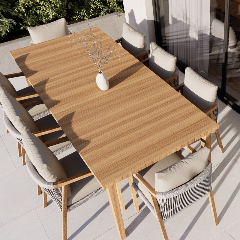 Artisan outdoors dining table
