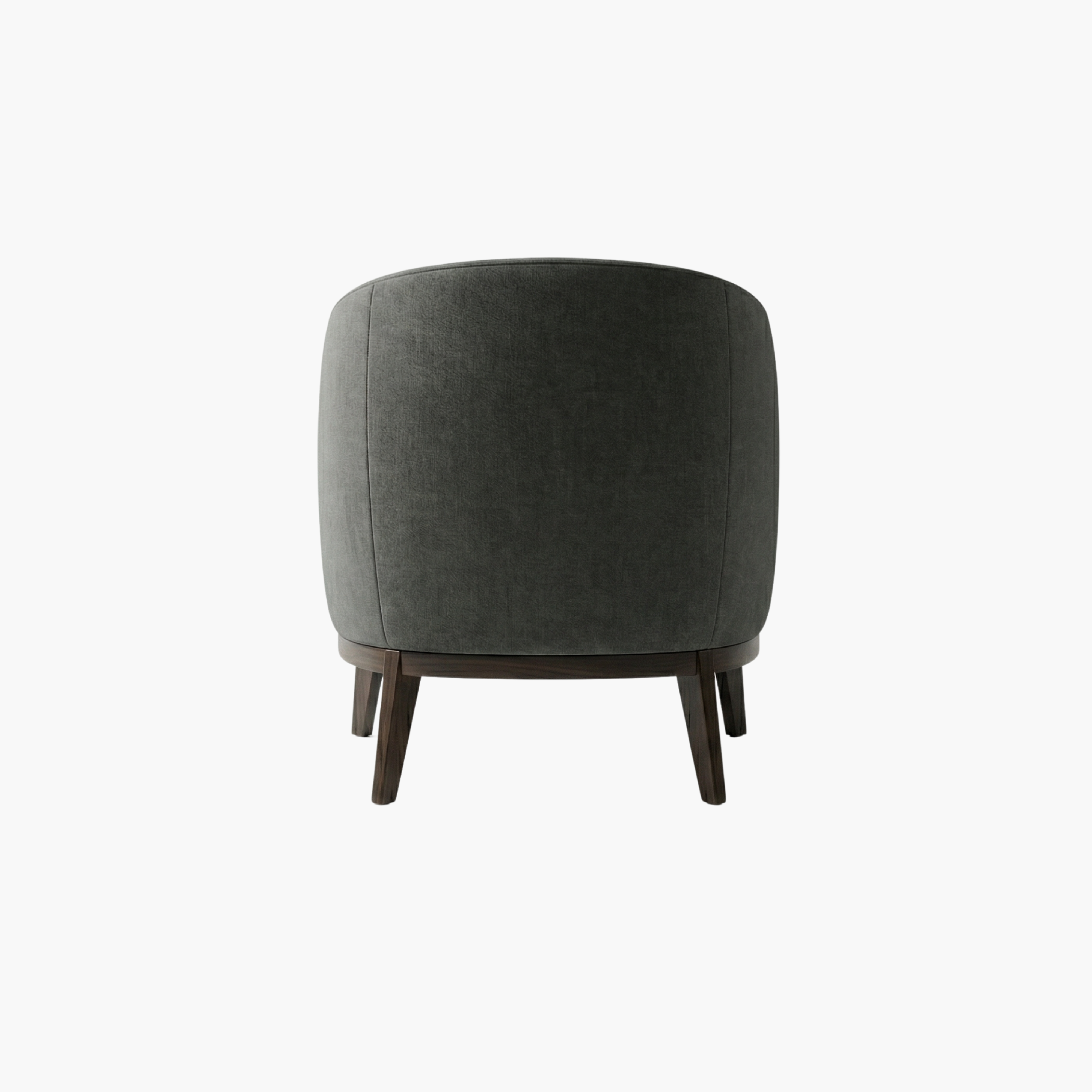 Image of Modern Grey Velvet Tub Lounge Chair