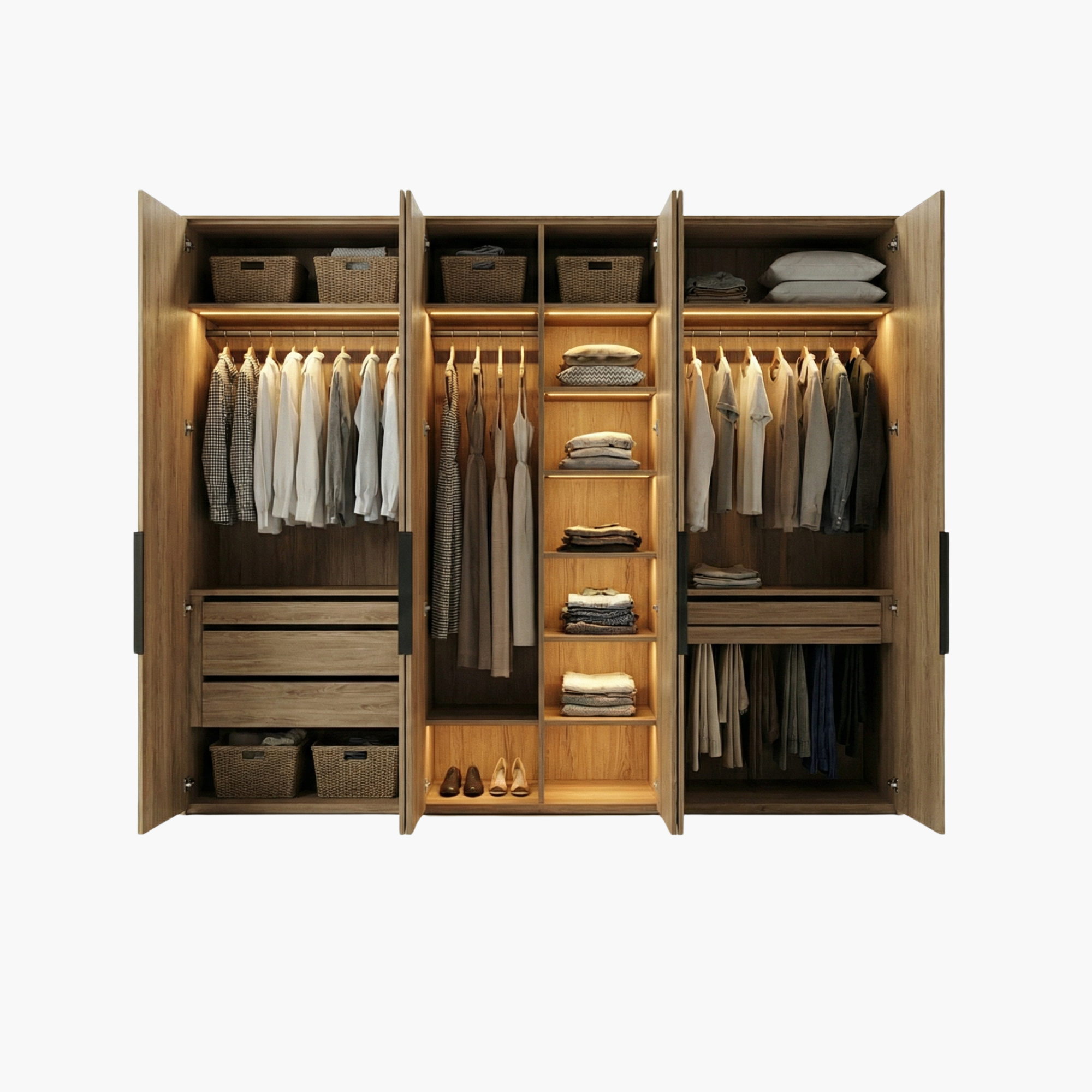 Image of Modern Oak Wardrobe