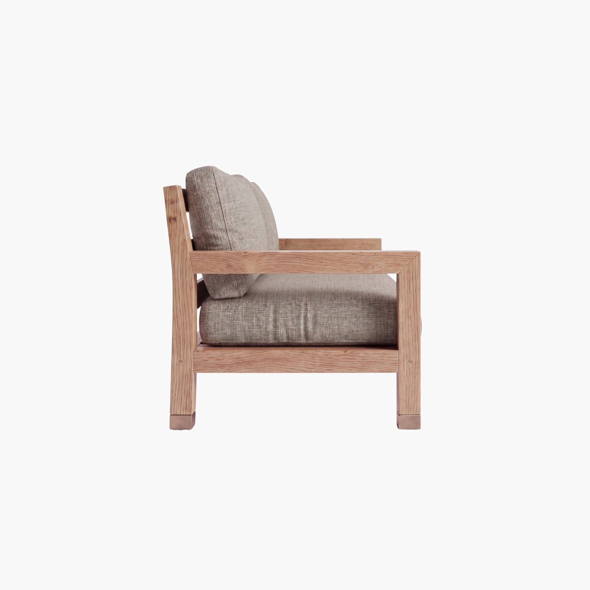 Image of Solid Oak Outdoor Sofa