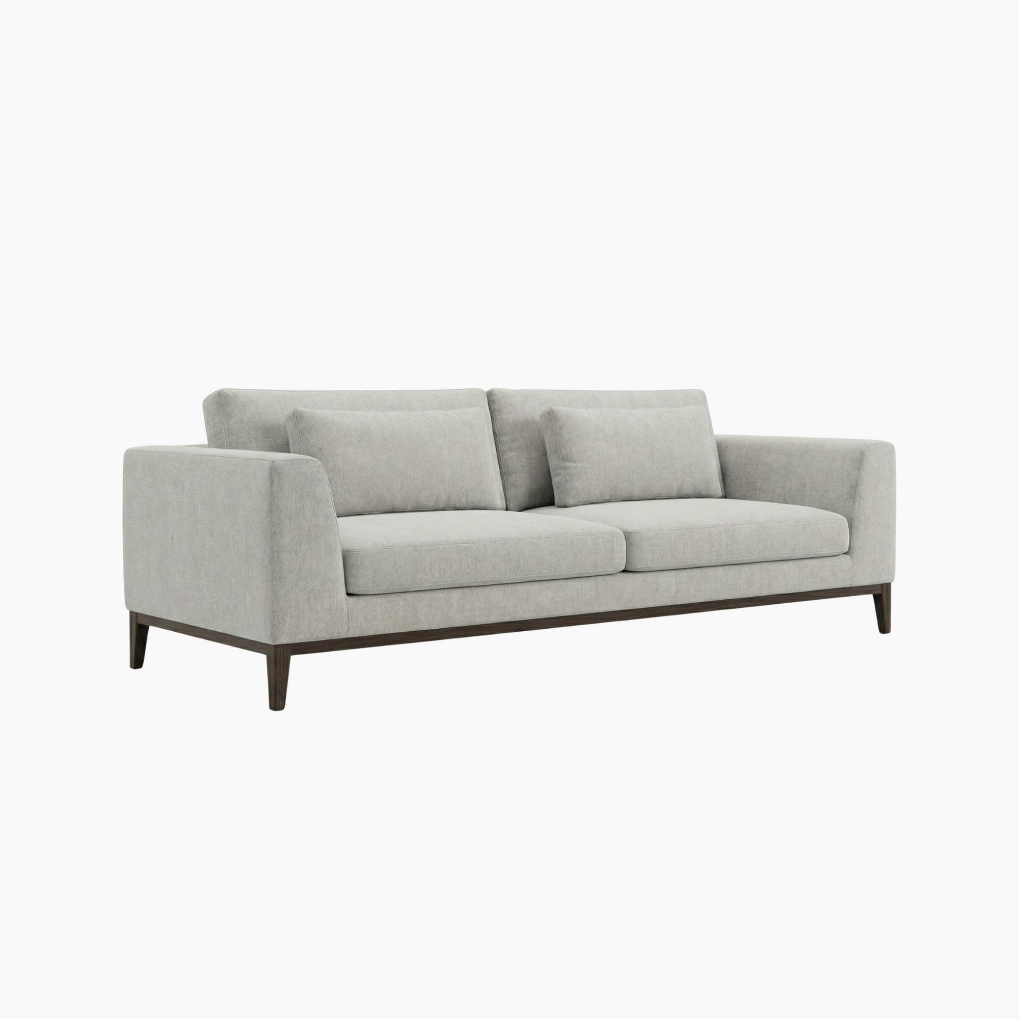 Image of Modern Light Grey 2-Seater Sofa