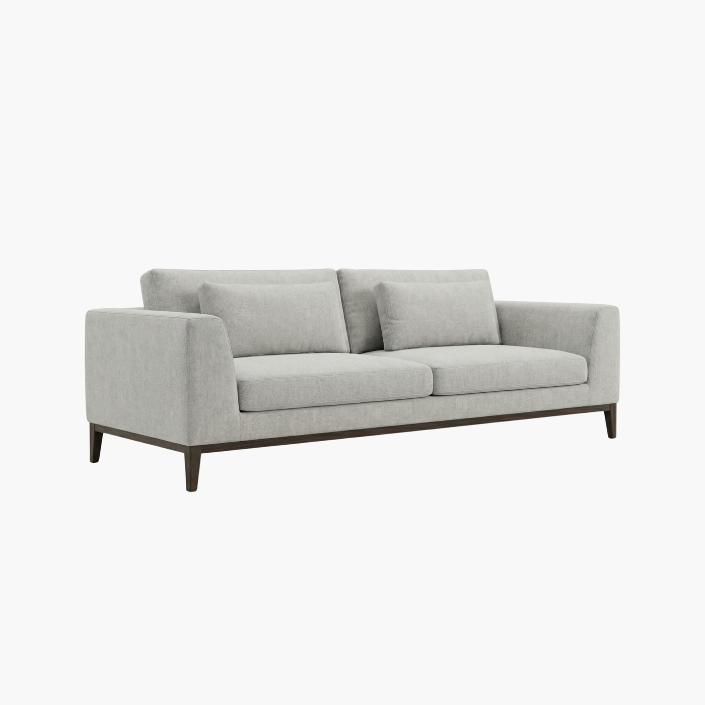 Modern Light Grey 2-Seater Sofa