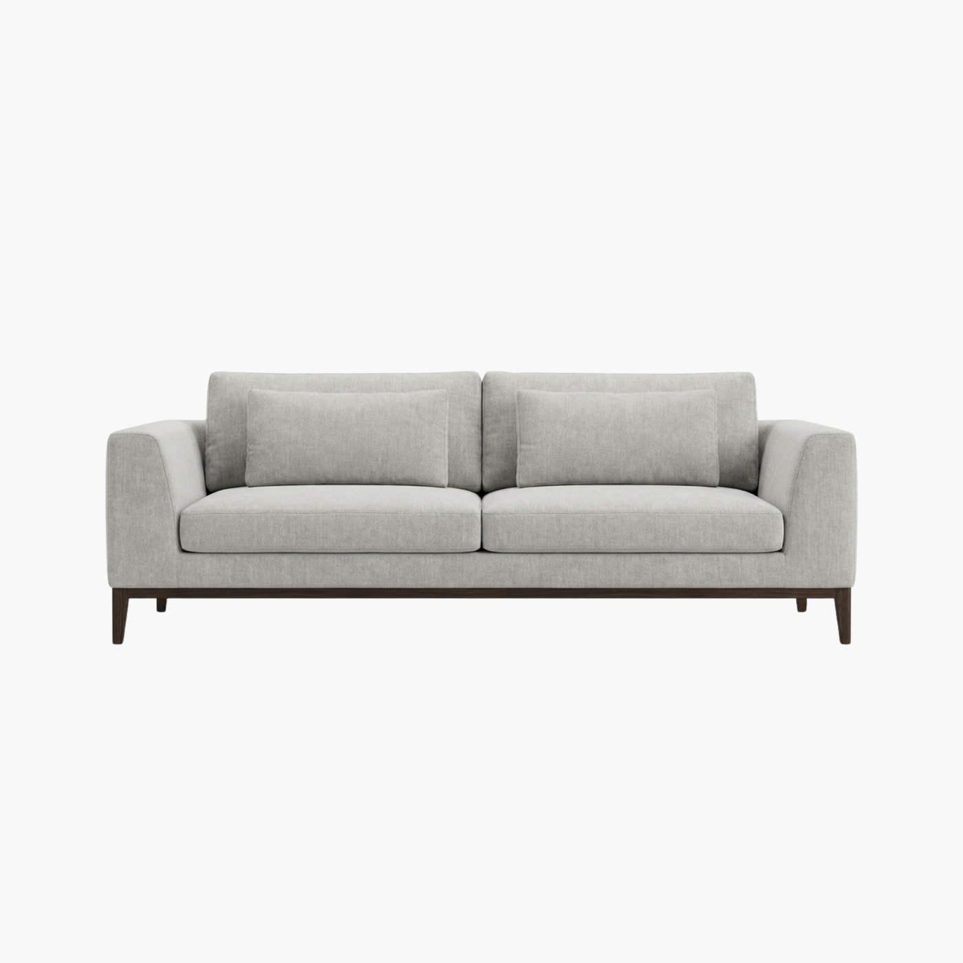 Modern Light Grey 2-Seater Sofa